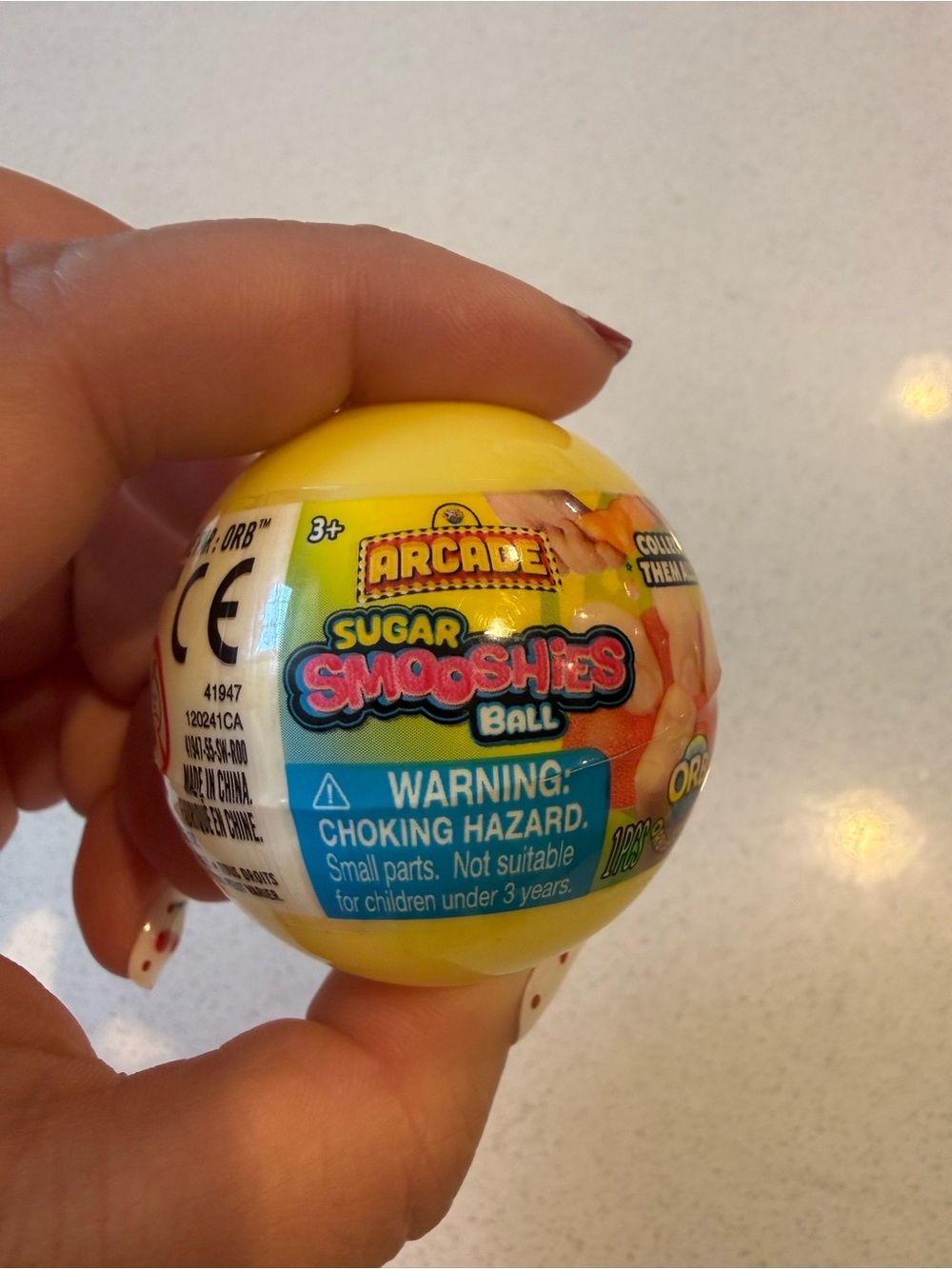Orb Arcade Sugar Smooshies Ball - Yellow